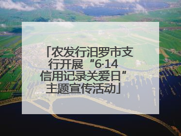 农发行汨罗市支行开展“6·14信用记录关爱日”主题宣传活动