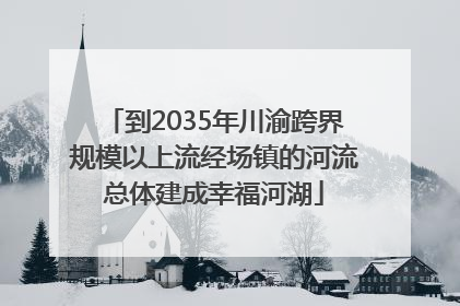 到2035年川渝跨界规模以上流经场镇的河流总体建成幸福河湖