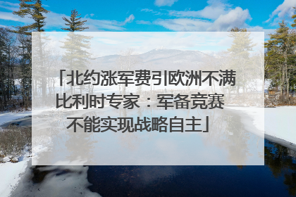 北约涨军费引欧洲不满 比利时专家：军备竞赛不能实现战略自主