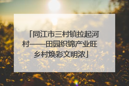 同江市三村镇拉起河村——田园织锦产业旺 乡村焕彩文明浓