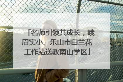 名师引领共成长，峨眉实小、乐山市白兰花工作站送教南山学区