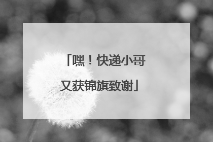 嘿！快递小哥又获锦旗致谢