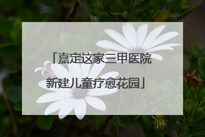 嘉定这家三甲医院新建儿童疗愈花园