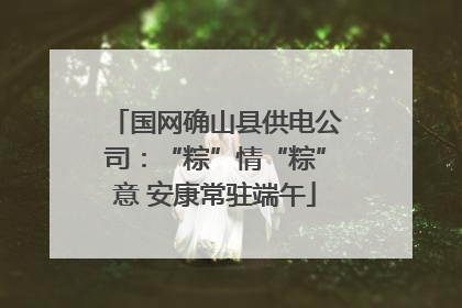 国网确山县供电公司：“粽”情“粽”意 安康常驻端午