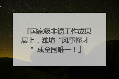国家级非遗工作成果展上，潍坊“风筝怪才”成全国唯一！