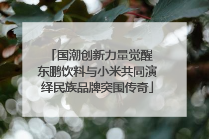 国潮创新力量觉醒 东鹏饮料与小米共同演绎民族品牌突围传奇
