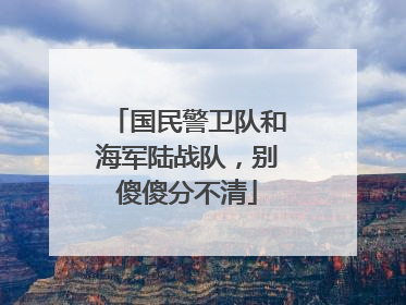 国民警卫队和海军陆战队，别傻傻分不清