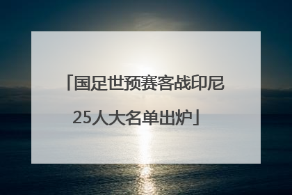 国足世预赛客战印尼25人大名单出炉