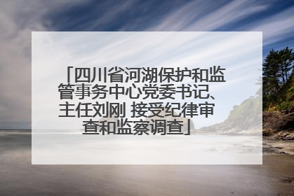 四川省河湖保护和监管事务中心党委书记、主任刘刚 接受纪律审查和监察调查