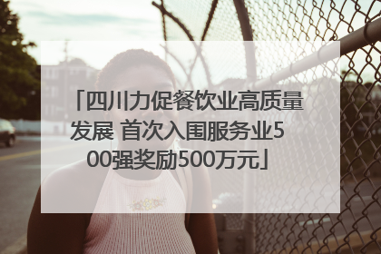 四川力促餐饮业高质量发展 首次入围服务业500强奖励500万元