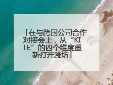 在与跨国公司合作对接会上，从“KITE”的四个维度重新打开潍坊