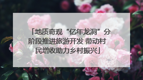 地质奇观“亿年龙洞”分阶段推进旅游开发 带动村民增收助力乡村振兴