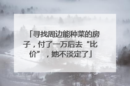 寻找周边能种菜的房子，付了一万后去“比价”，她不淡定了