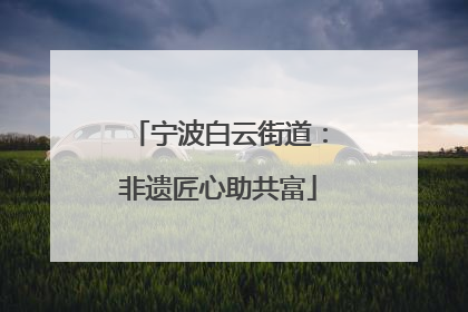 宁波白云街道：非遗匠心助共富