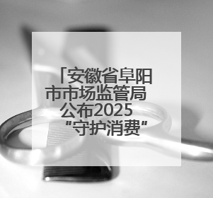 安徽省阜阳市市场监管局公布2025“守护消费”铁拳行动第一批典型案例