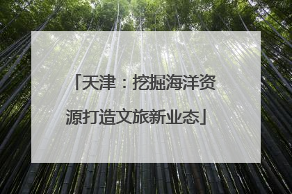 天津：挖掘海洋资源打造文旅新业态