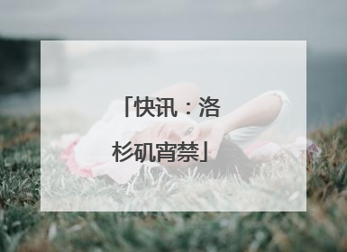 快讯：洛杉矶宵禁