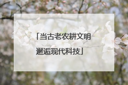 当古老农耕文明邂逅现代科技