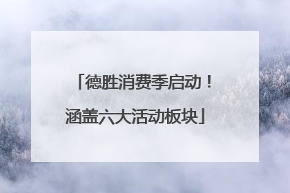 德胜消费季启动！涵盖六大活动板块