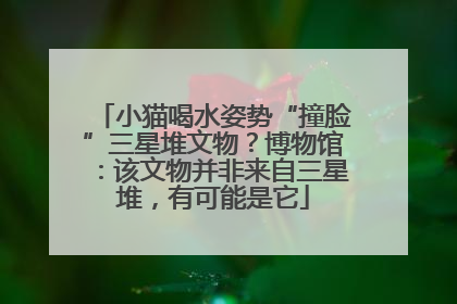 小猫喝水姿势“撞脸”三星堆文物？博物馆：该文物并非来自三星堆，有可能是它