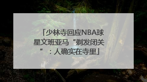 少林寺回应NBA球星文班亚马“剃发闭关”：人确实在寺里