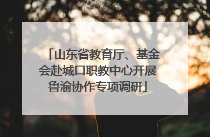 山东省教育厅、基金会赴城口职教中心开展鲁渝协作专项调研