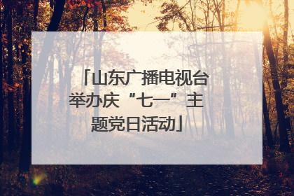 山东广播电视台举办庆“七一”主题党日活动