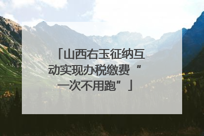 山西右玉征纳互动实现办税缴费“一次不用跑”