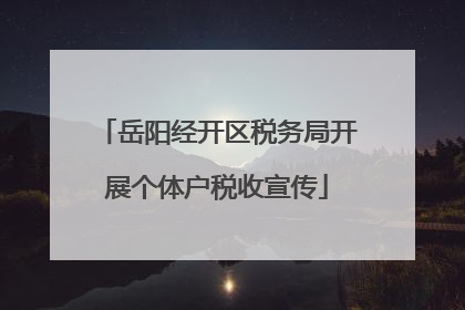 岳阳经开区税务局开展个体户税收宣传