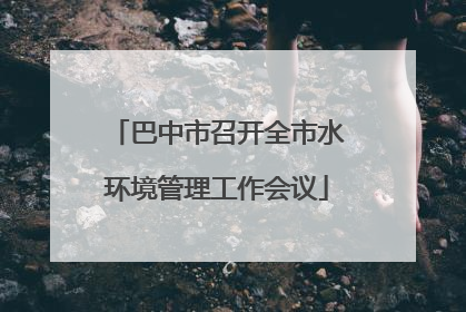 巴中市召开全市水环境管理工作会议