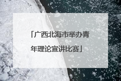 广西北海市举办青年理论宣讲比赛