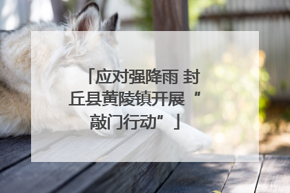 应对强降雨 封丘县黄陵镇开展“敲门行动”