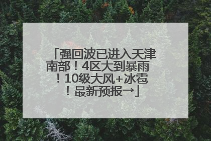 强回波已进入天津南部！4区大到暴雨！10级大风+冰雹！最新预报→