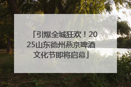 引爆全城狂欢！2025山东德州燕京啤酒文化节即将启幕