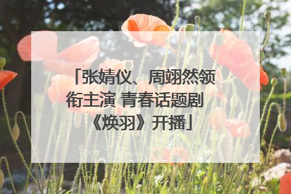 张婧仪、周翊然领衔主演 青春话题剧《焕羽》开播