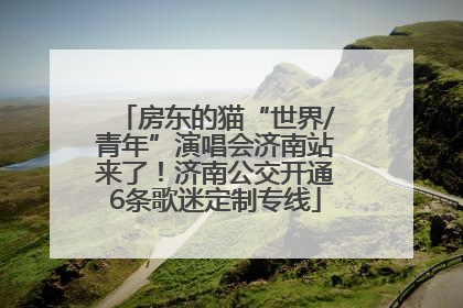 房东的猫“世界/青年”演唱会济南站来了！济南公交开通6条歌迷定制专线