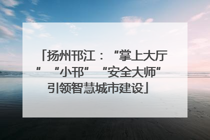 扬州邗江：“掌上大厅”“小邗”“安全大师”引领智慧城市建设