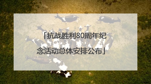 抗战胜利80周年纪念活动总体安排公布