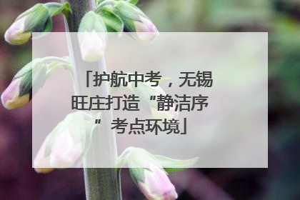 护航中考，无锡旺庄打造“静洁序”考点环境