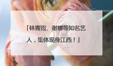 林青霞、谢娜等知名艺人，集体现身江西！