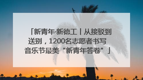 新青年·新德工丨从接驳到送别，1200名志愿者书写音乐节最美“新青年答卷”