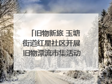 旧物新旅 玉塘街道红星社区开展旧物漂流市集活动   