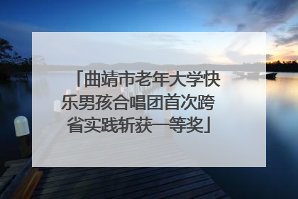 曲靖市老年大学快乐男孩合唱团首次跨省实践斩获一等奖