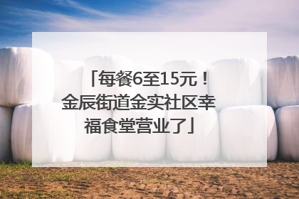 每餐6至15元！金辰街道金实社区幸福食堂营业了