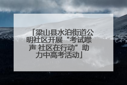 梁山县水泊街道公明社区开展“考试噤声 社区在行动”助力中高考活动
