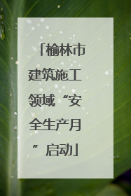 榆林市建筑施工领域“安全生产月”启动