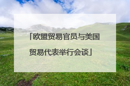欧盟贸易官员与美国贸易代表举行会谈