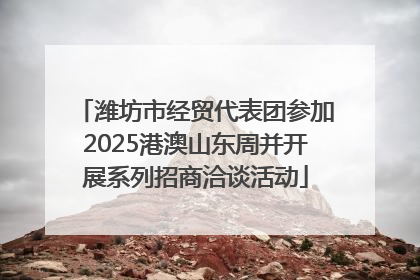 潍坊市经贸代表团参加2025港澳山东周并开展系列招商洽谈活动