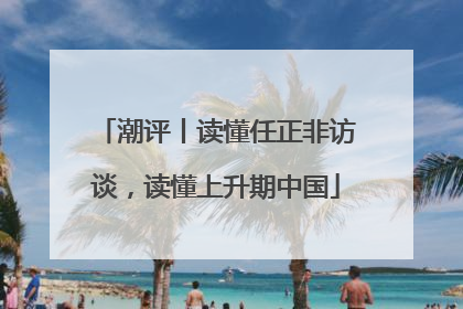 潮评丨读懂任正非访谈，读懂上升期中国