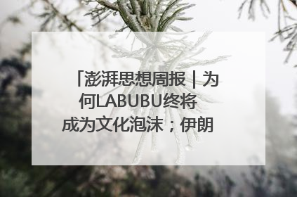 澎湃思想周报｜为何LABUBU终将成为文化泡沫；伊朗的抵抗大战略